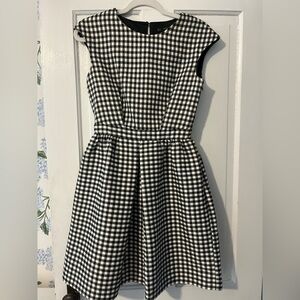 Zara Classic Black and White Checkered Dress